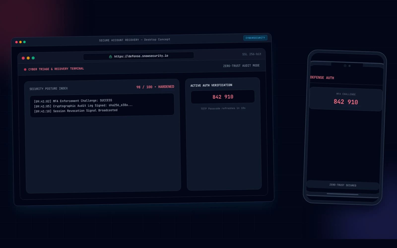 Secure Account Recovery Hero View