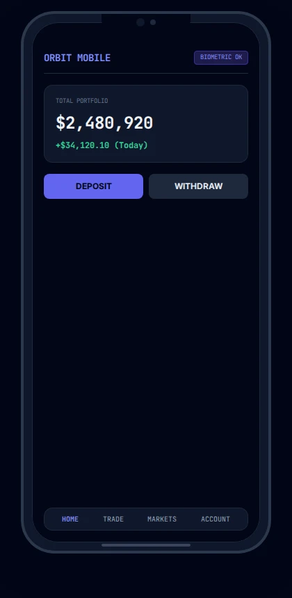 Orbit Finance Mobile Screenshot